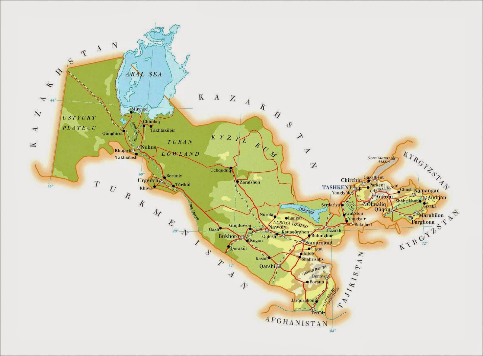 Geographia of Uzbekistan.